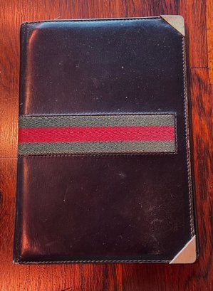 Vintage 1970s - Gucci Black Date Book Or Document Holder - 8 3/8'T X 6'W
