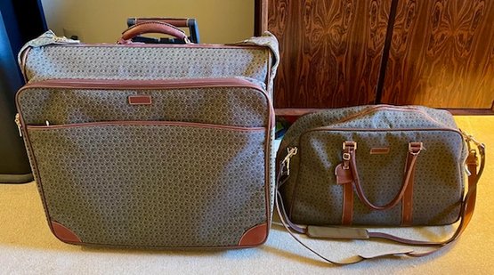 Lot/2 - Vintage Hartman Day Bag  And XL Suitcase Set
