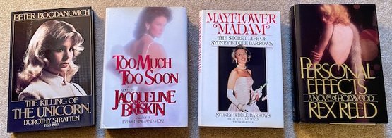 Lot/4 Vintage Hardback Books- The Killing Of The Unicorn, Too Much Too Soon, Mayflower Madam, Personal Effects