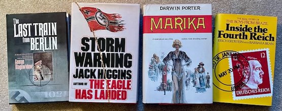 Lot/4 Vintage Hardcover Books - The Last Train To Berlin, Storm Warning, Marika, Inside The Fourth Reich