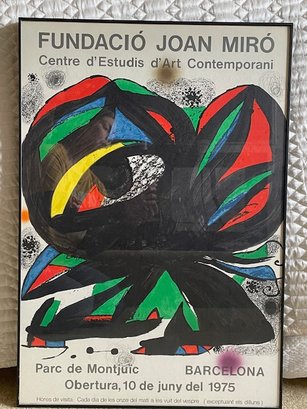 Jean Miro Vintage Poster - Barcelona 1975 - Centre D'Estudies D'Art Contemporani - 19'L X 28'T