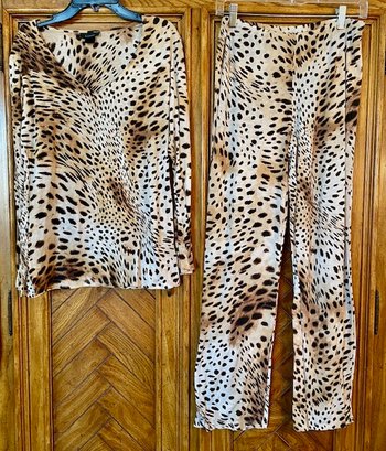 Natori Leopard Print Pajama 2 Piece Set - Size S