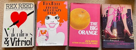 Lot/4 Vintage Hardback Books - Valentines And Vitriol, People Are Crazy Here, The Big Orange, Dear John