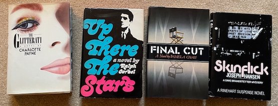 Lot/4 Vintage Hardcover Books - The Glitterati, Up There The Stars, Final Cut, Skinflick