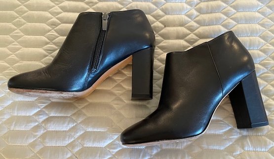 Via Spiga Black Leather Ankle Boots - Size 6.5
