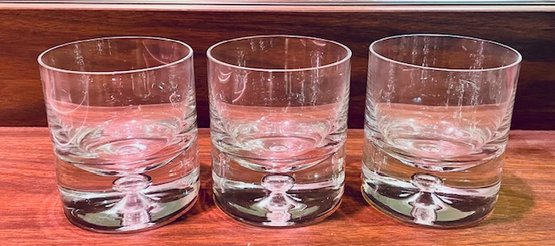 Set/9 Vintage Badash Crystal Galaxy Teardrop - Old Fashioned  Scotch Whiskey Glasses - 3.7'T X 3.1'W