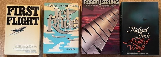Lot/4 Hardback Aviation Books: Jet Race, First Flight, Wings, The Gift Of Wings
