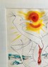 Salvador Dali Framed Lithograph - Le Caducee De Mars Alimente Parla Boule De Feu De Jupiter - 1974