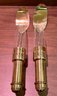 Vintage Brass Oil Lamp Sconces From The Orient Express - Pair