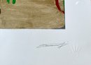 Acrylic And Pen On Paper #1 - Contemporary Art - Wood Shadow Frame  - Signed - 29'L X 30.5' T X 2'D