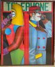 Richard Lindner Pop Art Exhibition Poster From 1980 - Telephone - 19.5'L X 23.5'T