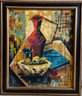 K. Oliver Mid-Century Cubist Still Life Oil On Canvas Painting - 25.5' L X 29.5' T.  As Is.