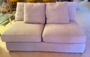 Set/3 Bauhaus Furniture Group - XL Beige Tweed Sofa With Loveseat And Ottoman - 133'L -  63'L - 38'L