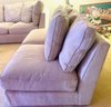 Set/3 Bauhaus Furniture Group - XL Beige Tweed Sofa With Loveseat And Ottoman - 133'L -  63'L - 38'L