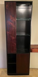 Vintage Lighted Rosewood Display Cabinets With Adjustable Shelves - Pair - 26' W X 13.5'D X 80'T