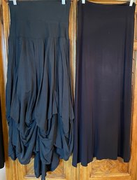 L/2 Black Skirts - Kensie Jersey Size S And  Cute Options Gathered Skirt Size M