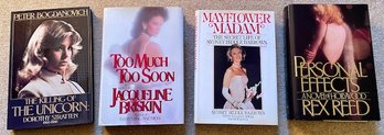 Lot/4 Vintage Hardback Books- The Killing Of The Unicorn, Too Much Too Soon, Mayflower Madam, Personal Effects