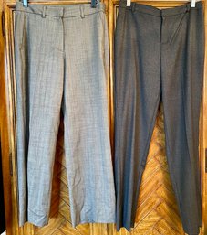 Lot/3 Trousers - 2 Pair Linda Allard Ellen Tracy Pants 12P And 10P And Saks Fifth Avenue Gray Trousers 10P