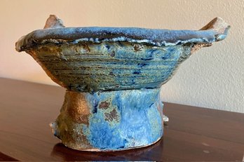 Vintage Art Pottery Stoneware Ashtray Bowl