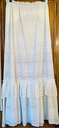 Lot/2 White Maxi Skirts - BCBG Eyelet - Size M - New With $228 Tag And No Label Jersey Skirt