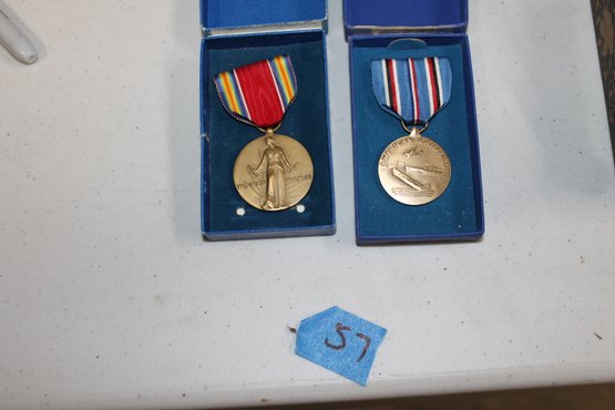 57  PAIR MILITARY MEDALS