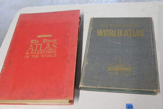 64  Pair Old Atlas Books Large