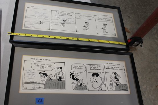 Lot #65  ~ Pair Authentic Old Comic Strips BC