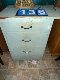 Three Draw Storage Cabinet - Lot 136