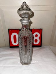 Vintage Crystal Decanter With Topper