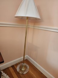 Pair Of Floor Lamps With Marble Stand - Measurements Pictured