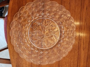 Beautiful Vintage Oval Glass Plate