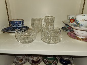Shelf Full Of Misc Glassware