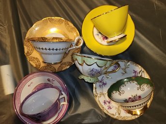 Various Patterned Tea Cups And Saucers - Lot #80