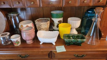 054 - Lot Of Planters And Vases