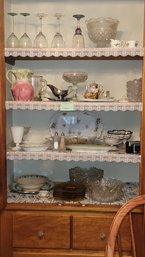 084 - 4 Shelves Full Of Vintage Glassware(Shelving Unit Not Included)