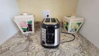 Toaster And Two Canisters