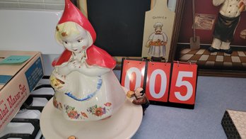 Cookie Jar CIRCA 1960S RED RIDING HOOD - Lot 005