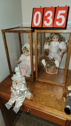 PORCELAIN N Doll WITH CASES - Lot 035