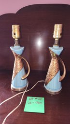 Lot 112 - VINTAGE LAMPS WITHOUT SHADES