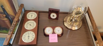 008 - LOT OF CLOCKS AND THERMOMETER