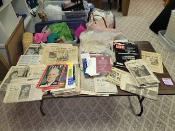 213 - EPHEMERA -POLITICAL - EARLY 60'S - 90'S - MUST SEE LOT