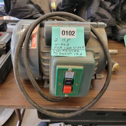 102 - 2 HP MOTOR/ SWITCH