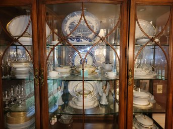 053 - LARGE GLASSWARE COLLECTION INCLUDES BAVARIAN - PLATES - AND MORE