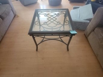 166 - WROUGHT IRON COFFEE TABLE