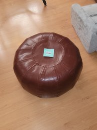 168 - LEATHER OTTOMAN