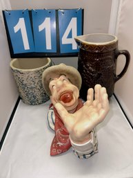 Lot With Wine Topper, Ceramics #114