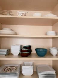 Cabinet Full Of Plates And Bowls #130