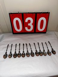 Vintage Russian 12 Apostles Decorative Spoons