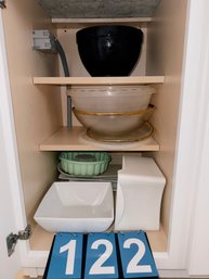 Cabinet Of Misc Kitchen Supplies #122
