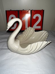 Vintage Mid-Century 1900's LENOX CHINA Ivory Bone China Swan Shaped Bowl
